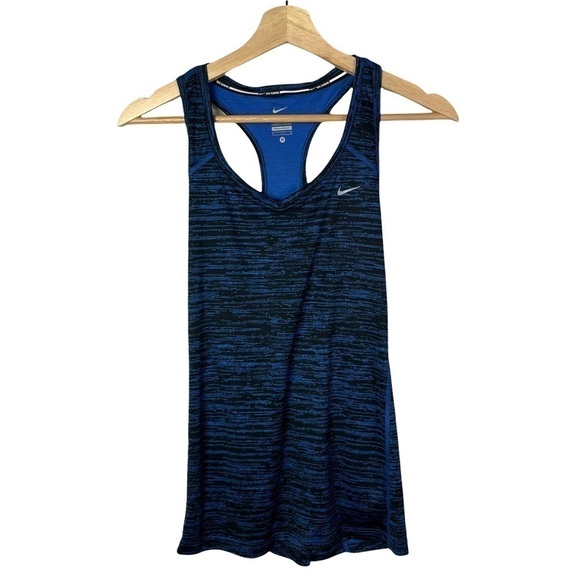 Nike Dri-Fit Blue Milar Racerback Running Athletic Tank Top M - Picture 1 of 5